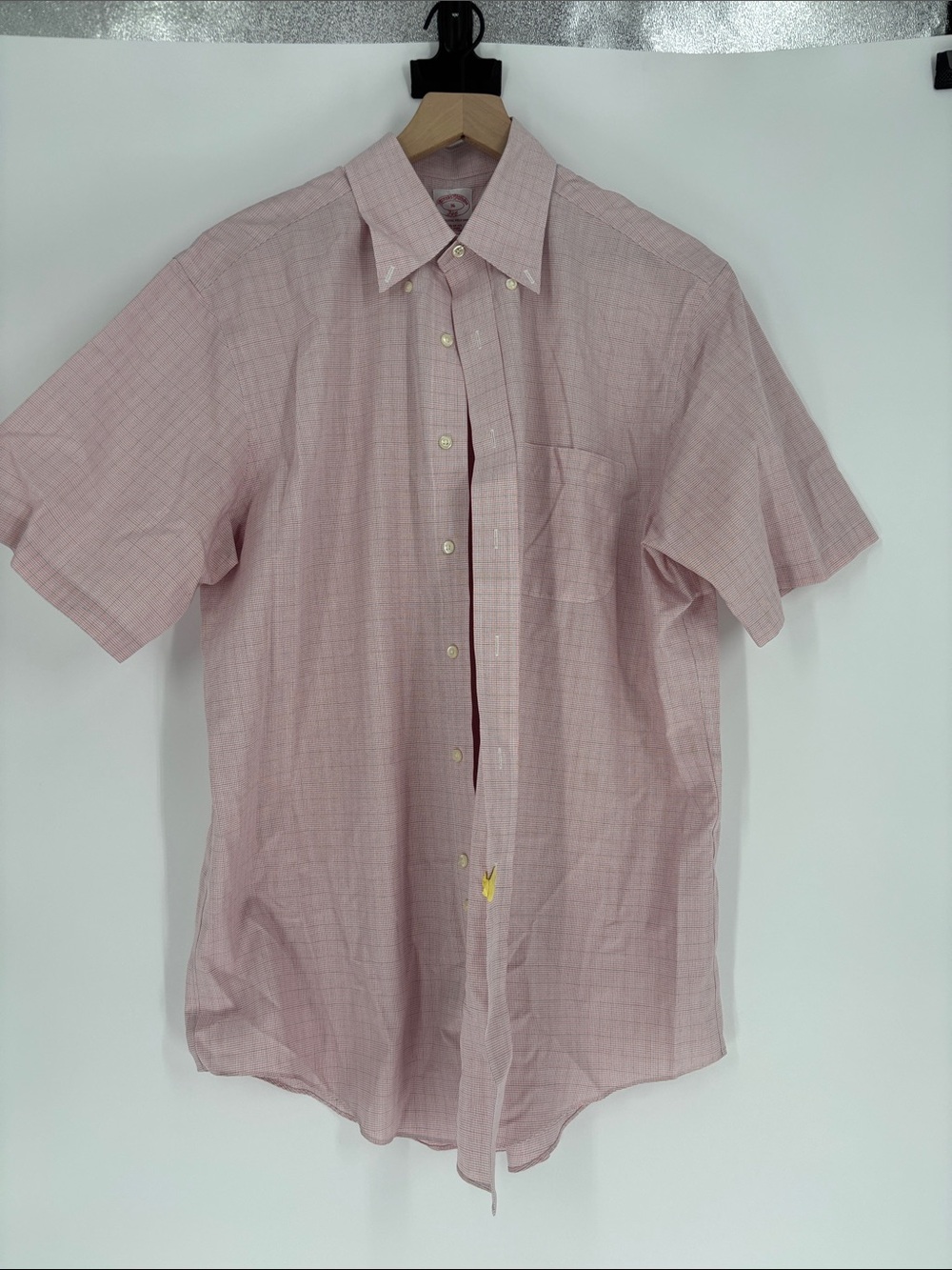 Brooks brothers button down ted pinstripe plaid shirt 16 neck